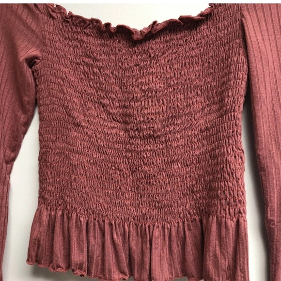 Gaze Stretchy Off The Shoulder Crop Top Boho Solid - Picture 5 of 5